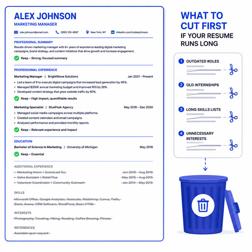 What to Cut First If Your Resume Runs Long